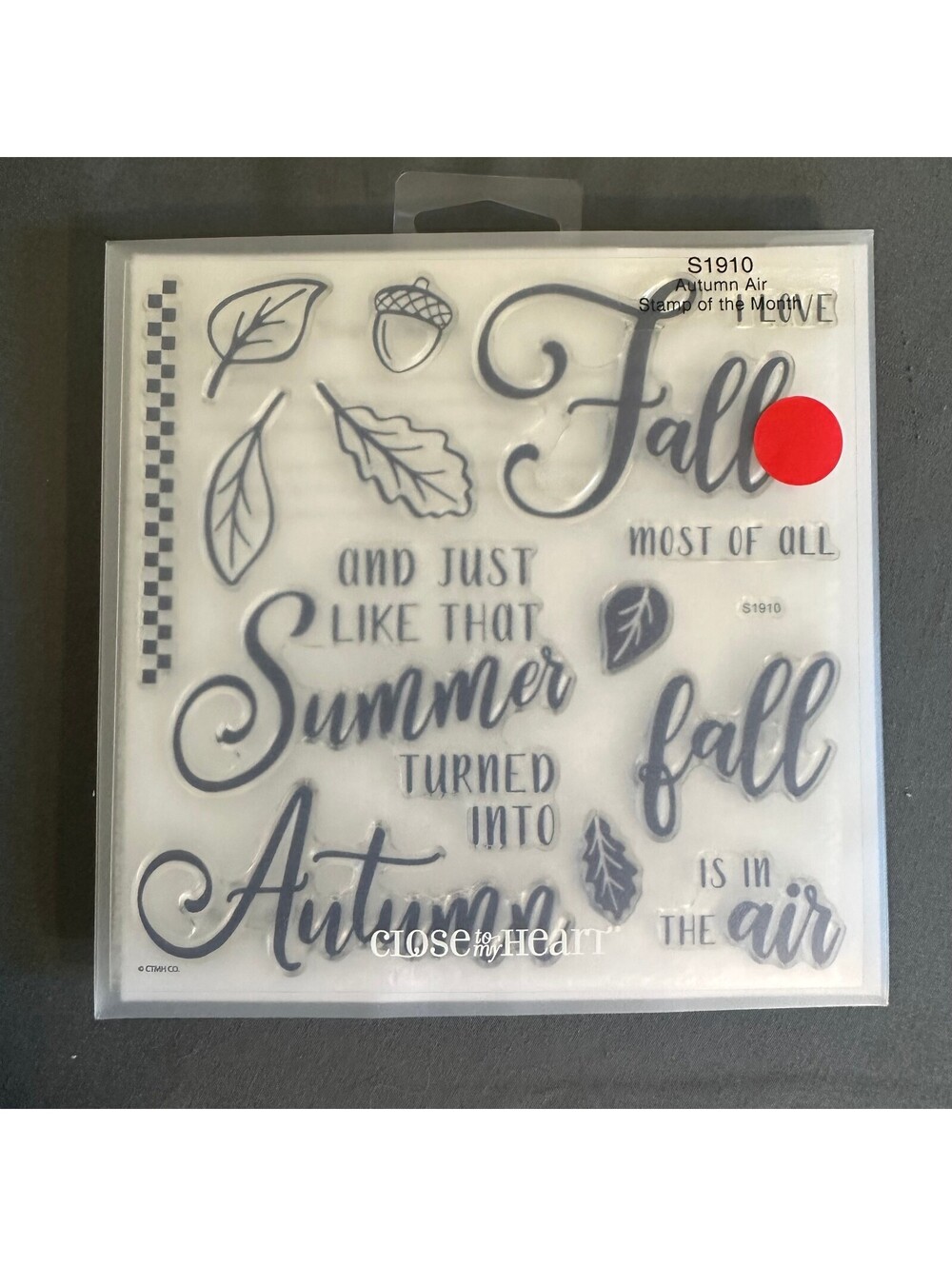Close To My Heart S1910 Autumn Air Acrylic Stamp Set